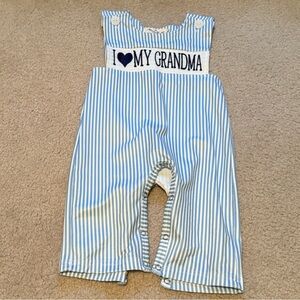 Marie Nicole Blue Striped Overalls